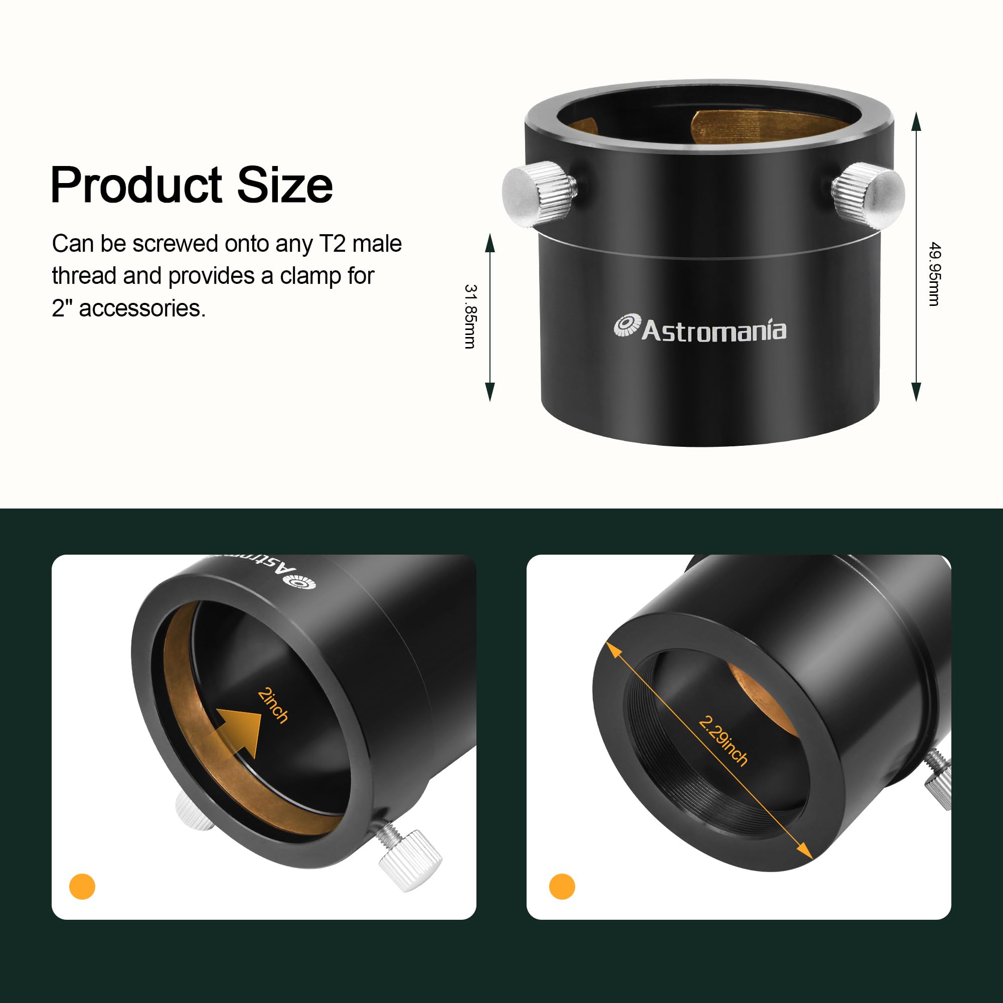 Amazon.com : Astromania Adaptor T2 Female Thread to 2